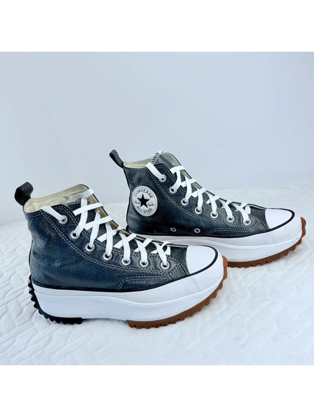 Leather Converse Run Star Hike platform sneakers Men’s 6 Gunmetal colorway